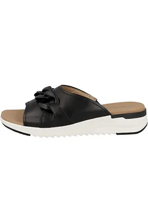 Caprice 9-9-27206-20, Ciabatte Piatte Donna, Nappa Nera, 37 EU
