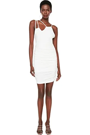 Trendyol Mini Ruffle Hem Regular Dress Vestito, , 36 Donna