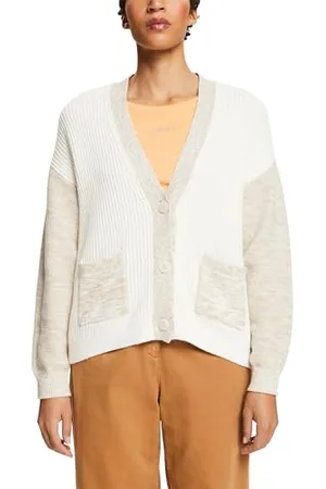 ESPRIT 024ee1i323 Maglione Cardigan, , L Donna