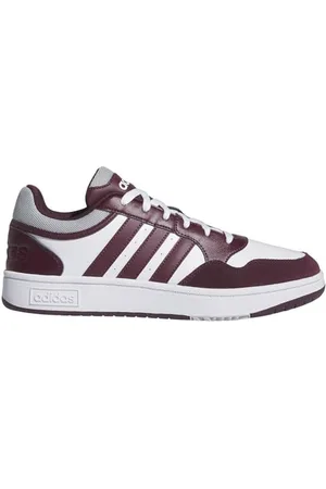 adidas Hoops 3.0 Shoes, Scarpe Uomo, Cloud White/Maroon/Grey Two, 39 1/3 EU