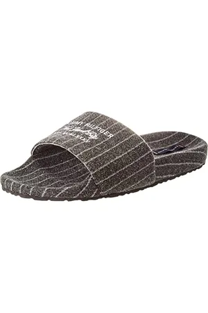 Tommy Hilfiger Ciabattine Uomo Warm Felt Hilfiger Pool Slide Pantofole, Nero (Dark Ash), 41 EU