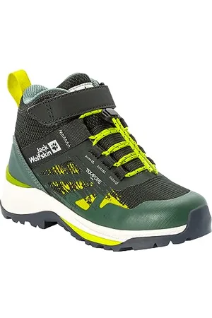 Jack Wolfskin Vili Hiker Texapore Mid K, Scarpe da Passeggio, Ardesia/Verde, 31 EU