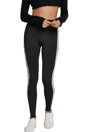 Urban classics Ladies Side Striped Pattern Leggings, (Blk/Snake 01721), 40 (Taglia Produttore: XS) Donna