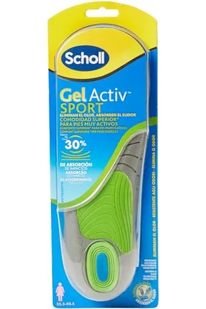 Scholl GelActiv Sport - Solette da donna in gel per sport, corsa e tutti i tipi di sport, comfort superiore, confezione da 2 solette, taglia 35,5-40,5