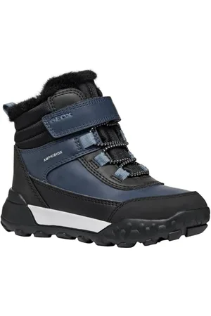 Geox J TREKKYUP Boy B ABX, Stivaletto, Denim/Black, 24 EU