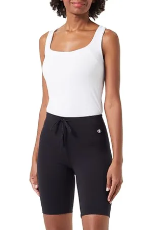 Champion Legacy Icons W-Cotton Lycra Script Logo Crop Leggings, , M Donna