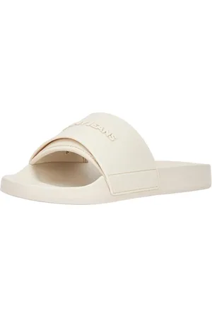 Tommy Hilfiger TJW Pool Slide Seasonal EN0EN02432, Ciabatta Donna, Beige (Bleached Stone), 37 EU