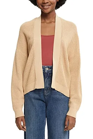 ESPRIT Edc by 992cc1i307 Maglione Cardigan, 295/Cream Beige, XXL Donna