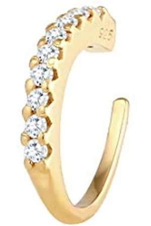 Elli Orecchini Donne Singolo Clip per Orecchio con Cristalli di Zirconia in Argento Sterlino 925
