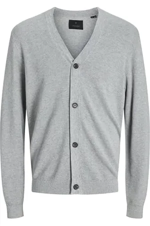 JACK & JONES Jprblacashmere Cardigan V-Neck Maglione, , S Uomo