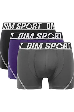 Dim Boxer Sport Micro Thermorégulation Uomo x3, Nero/Grigio Granito/Viola Ametista, M