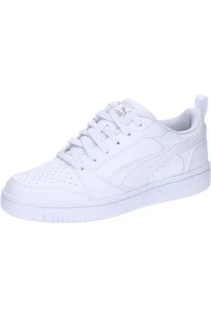 PUMA Unisex Sneaker Rebound V6 Lo da ragazzi, White-Cool LightGray, 36 EU