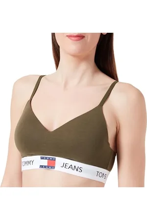 Tommy Hilfiger Donna Bralette Elasticizzata, (Drab Olive Green), XL