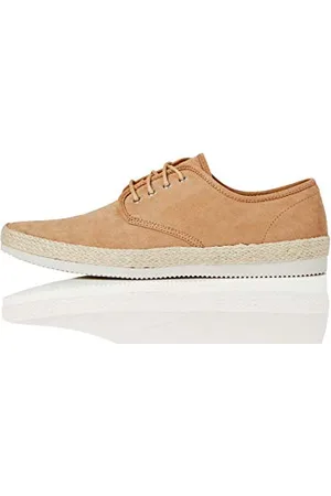 FIND Jute Lace Up Mocassino, Beige (Biscuit), 44 EU