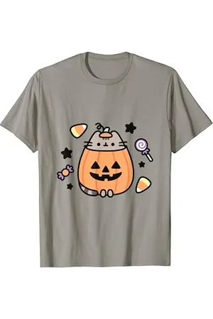 Pusheen Maglietta di Halloween della zucca di Maglietta