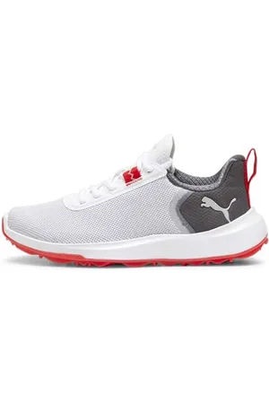 PUMA Fusion Crush Sport JR, Golf Shoe, White-Dark Coal, 38 EU