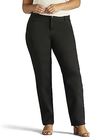 Lee Pantaloni da Donna con Gamba Dritta per Tutto Il Giorno Taglie Forti, , 50 Petite