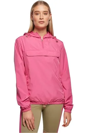 Urban classics Ladies Basic Pull Over Jacket, Giacca Donna, Pink, XS