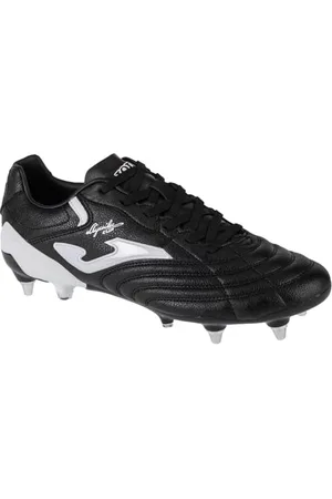 Joma Aguila Cup 2401 Blanco Soft Ground, Stivaletti Bassi con Lacci Uomo, Nero, 42 EU