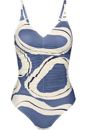 Triumph Donna Summer Allure OP 01, One piece swimsuit, BLUE COMBINATION, 44 / D