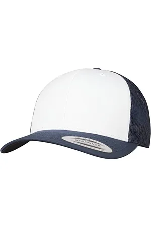 Flexfit Retro Trucker Colored Front Kappe, Navy/White, One Size