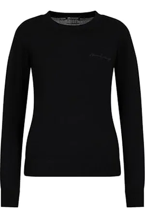 Armani Exchange Maglione in Lana Merino con Logo Script Felpa, , M Donna