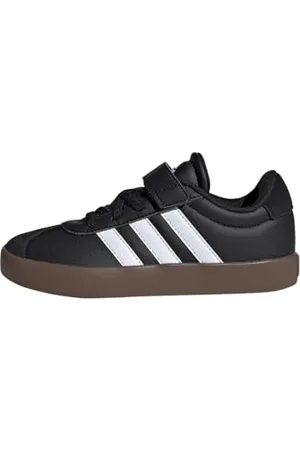 adidas VL Court 3.0 Hook And Loop Shoes Kids, Scarpe, Core Black/Cloud White/Core Black, 29 EU