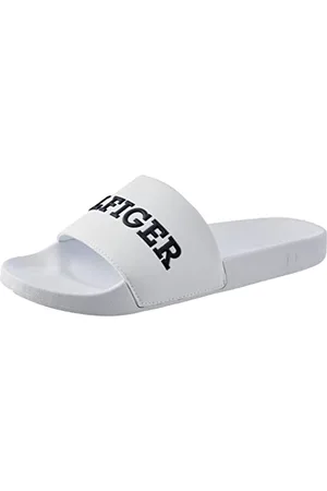 Tommy Hilfiger Scarpe da Mare Uomo 3D Print Pool Slide Ciabatte, (White), 40 EU