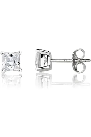 MONTEVERDI 1VNAMONJ-ER-0014 - Orecchini da donna, forma quadrata, larghezza 5,0 mm, in sterling 925 rodiato, Eine Größe, sterling, Nessuna pietra preziosa