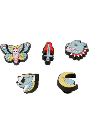 Crocs Retro Confezione da 5, Charm Decorativi per Scarpe Unisex-Adulto, , Taglia Unica