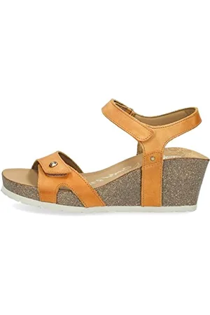 Panama Jack Julia Basics, Sandali con Cinturino alla Caviglia Donna, Giallo (Vintage B11), 41 EU