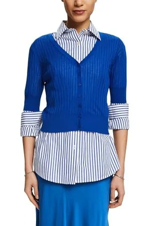 ESPRIT 024ee1i333 Maglione Cardigan, 410/blu Chiaro, XL Donna