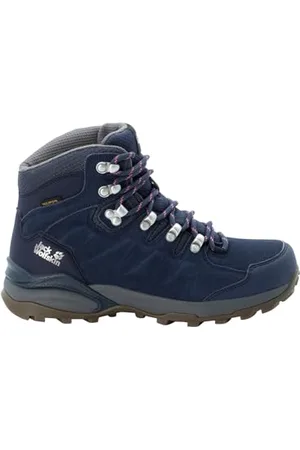 Jack Wolfskin Refugio Texapore Mid W, Scarpe da Passeggio Donna, Dark Blue/Grey, 41 EU