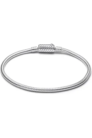 PANDORA Bracciale Moments in maglia snake in Sterling con chiusura magnetica, 16