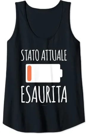 LUMOMIX Donna Canotta Sportiva Stato Attuale Esaurita Frase Divertente Canotta S Canotta