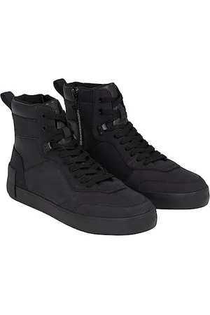 Calvin Klein Jeans Sneakers Vulcanizzate Uomo Laceup Mid Scarpe, Nero (Triple Black), 43 EU
