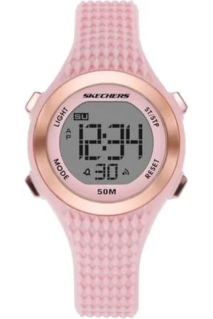 Skechers Orologio Elkwood Donna, movimento digitale, cassa in policarbonato rosa 33MM con cinturino in poliuretano, SR2129