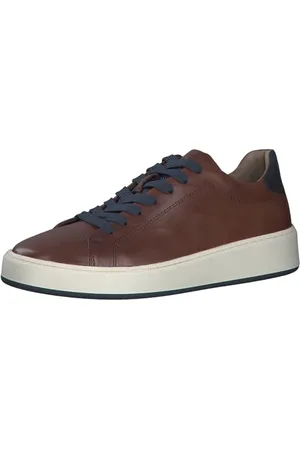Marco Tozzi By Guido Maria Kretschmer Sneakers Uomo Basse in Pelle con Suola Grossa, (Cognac Comb), 42 EU