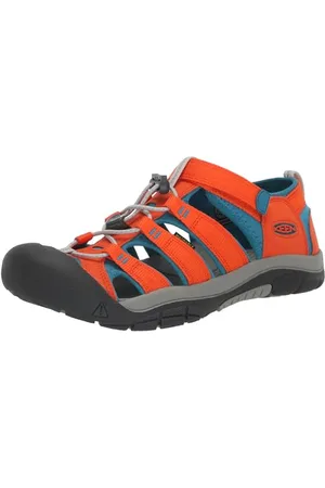 Keen Newport H2, Sandali, Unisex - Bambini e ragazzi, Giallo (Safety Orange/Fjord Blue), 24 EU