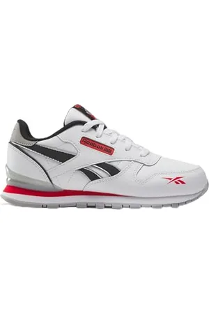 Reebok Classic Leather Step N Flash, Sneaker Unisex-Bambini, FTWWHT/PUGRY3/VECRED, 31.5 EU