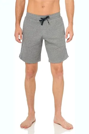 Emporio Armani Iconic Terry Loungewear Bermuda Shorts, Pantaloni Della Tuta Uomo, (Medium Melange Grey), L