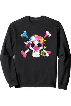 Onepiece Buggy Pirates Logo Colore Cranio Clown & Crossbones Felpa