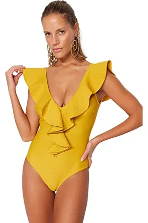 Trendyol Costume da Bagno a Bottone Intero, , 40 Donna