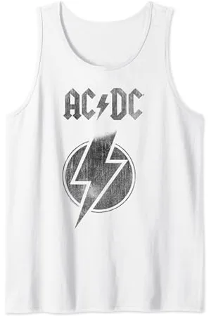 AC/DC ACDC Lightning Bolt Light Rock Music Band Canotta