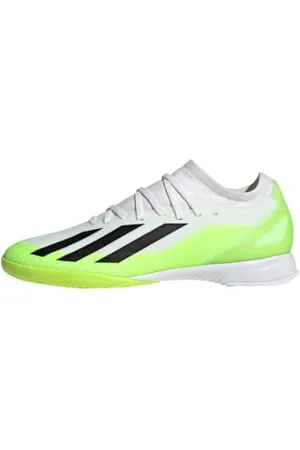 adidas X Crazyfast.3 Indoor Boots, Scarpe da Calcio Unisex-Adulto, Cloud White/Core Black/Lucid Lemon, 46 EU