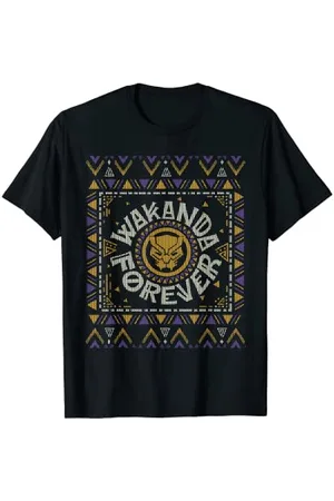 Marvel Black Panther Wakanda Forever Holiday Sweater Maglietta
