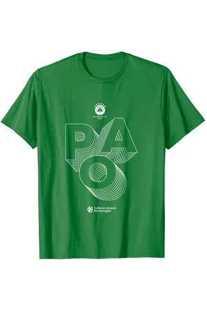 Euroleague Collezione Panathinaikos Logo Bianco Maglietta
