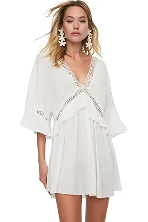 Trendyol Woman Regular Fit Woven Dress Donna Beachwear Mini Basic vestibilità Regolare Abito in Tessuto, , 70