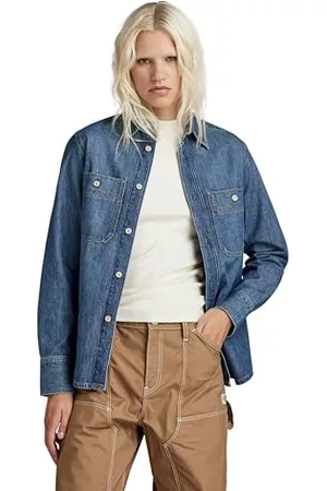 G-Star Donna Regular Denim Shirt, (faded seasalt D24342-D539-G337), M
