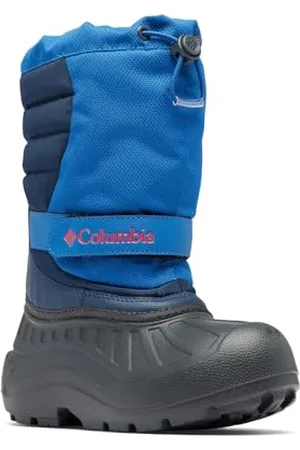Columbia Powderbug Snowlite, Stivali da neve Unisex - bambini e ragazzi, Mountain Blue/Spicy Youth, 33 EU